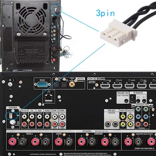 Miniatura 6 de Eightwood Antena AM Loop Mini conector de 3 pines compatible con Sony HiFi Series Sharp AV Receptor Radio Sistema Estéreo