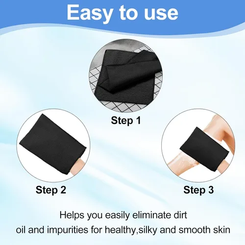 Miniatura 4 de Tatuo 12 piezas de guante exfoliante coreano de Italia Toalla para el cuerpo, esfoliante para la piel para eliminar la piel muerta, paño exfoliante