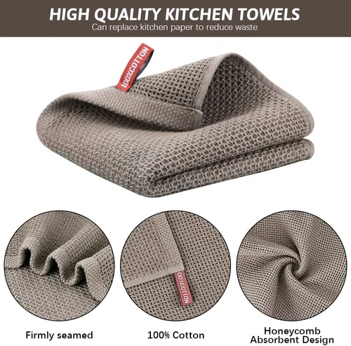 Miniatura 3 de Nialnant Paquete de 6 toallas de cocina, súper absorbentes y suaves para secar platos, utensilios de cocina, trapos de limpieza, toallas de mano, 13