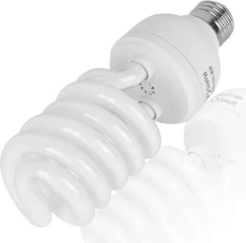 Miniatura 6 de EMART Bombilla de espectro completo, 45 W 5500 K espiral CFL luz diurna para kit de iluminación Softbox, lámpara de repuesto para fotografía
