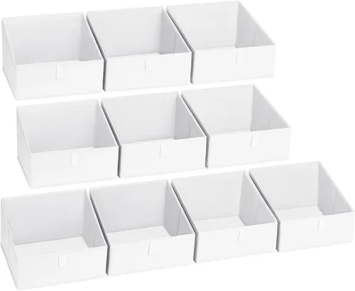 Miniatura 37 de DIMJ Contenedores de almacenamiento trapezoidales para ropa, 4 paquetes organizadores de armario y cestas de almacenamiento, cestas plegables