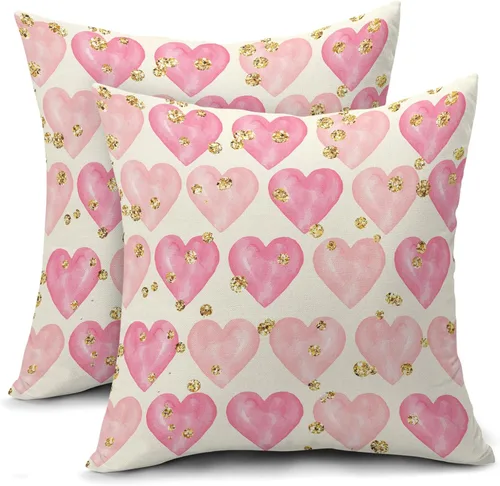 Miniatura 75 de Fundas de almohada de metal marrón óxido de 16 x 16 pulgadas, color dorado oxidado, canela, cobre, bronce, fundas metálicas, juego de 2 almohadas