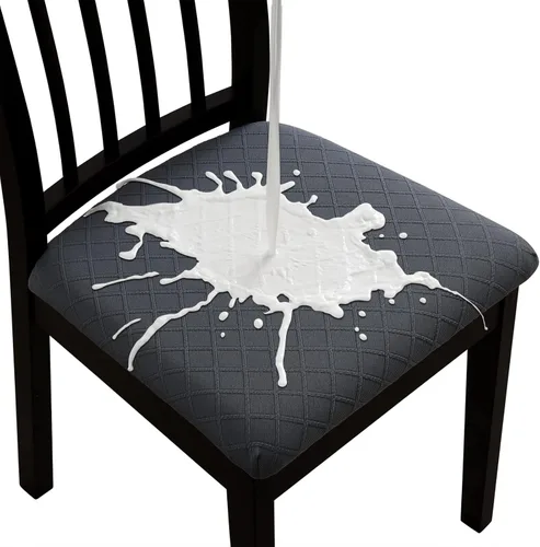 Miniatura 23 de Fuloon Fundas Elásticas para Cojines de Asiento 6 Piezas, Fundas Lavables para Asientos de Sillas, Fundas para Sillas de Comedor para Hotel