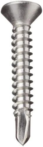 Miniatura 2 de Tornillo metálico de plancha de acero inoxidable, acabado liso, cabeza plana, para destornillador Phillips, punto de autoatornillado, rosca a