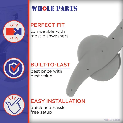 Miniatura 5 de Conjunto de brazo rociador inferior para lavavajillas Whole Parts mejorado, color gris, pieza # WD22X10047 - Reemplazo y compatible con algunos