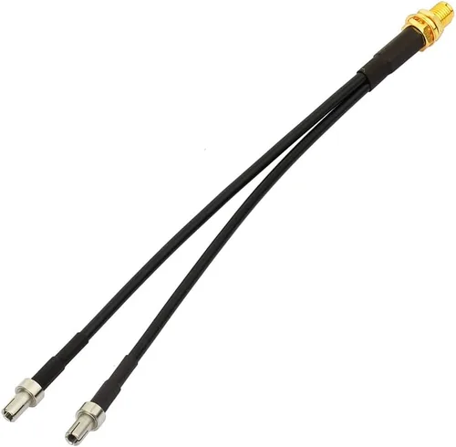 Miniatura 7 de Bingfu Antena celular de largo alcance 0.14 oz LTE para montaje en pared, cable de 32.8 pies, con adaptador SMA a Dual ts9, compatible con Spypoint