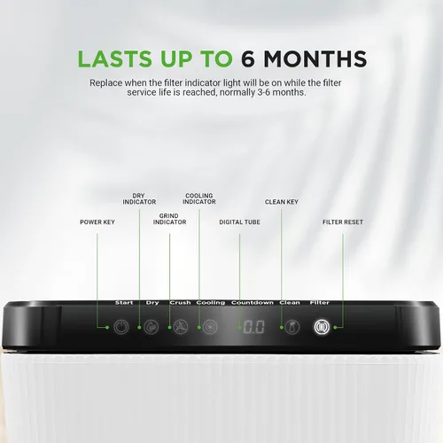 Miniatura 5 de Nutrichef Filtro de compostador de repuesto: reemplaza tu filtro eléctrico de abono de cocina Nutrichef Reemplazo óptimo cada 3-6 meses Fácil