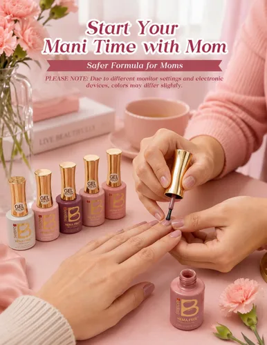 Miniatura 31 de Beetles - Kit de esmalte de uñas de gel con luz UV – 80 piezas de encantamiento de color, kit de uñas de gel de 55 colores con capa base de todo