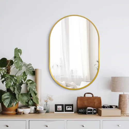 Miniatura 16 de Delma Espejo de gimnasio en casa, 48 x 24 x 2 unidades, vidrio templado grande de cuerpo completo, sin marco, montado en la pared para gimnasio