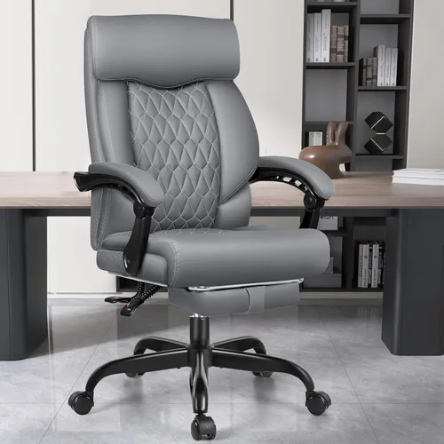 Miniatura 15 de Silla de oficina, silla de escritorio de oficina grande y alta, silla de oficina reclinable con reposapiés, sillas de escritorio de oficina en casa