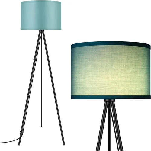 Miniatura 11 de BoostArea Lámpara de pie, lámpara de pie con trípode, bombilla LED de 8W, pantalla decorativa, lámpara de pie estilo de mediados de siglo para sala