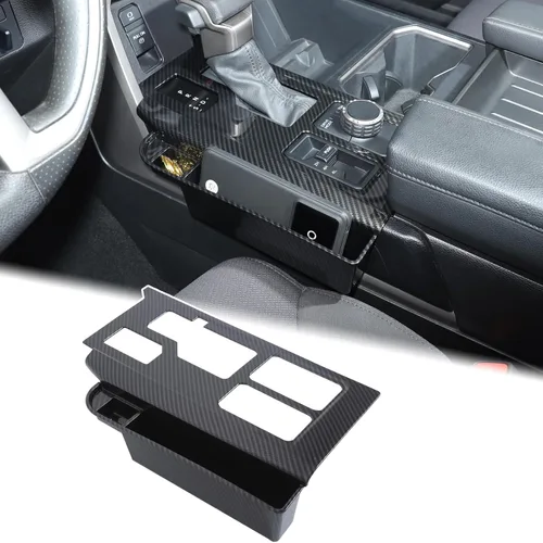 Miniatura 33 de Aunginsy Cubierta de Adhesivo del Panel de la Perilla de Cambios de la Caja de Control Central Compatible con Toyota Tundra/Sequoia 2022-2024 Coche