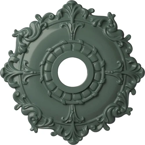 Miniatura 30 de Ekena Millwork CM18RL medallón de techo Riley de 18 in (diam. ext.) x 3 1/2 in (diam. int.) x 1 1/2 in, CM18RL Primed