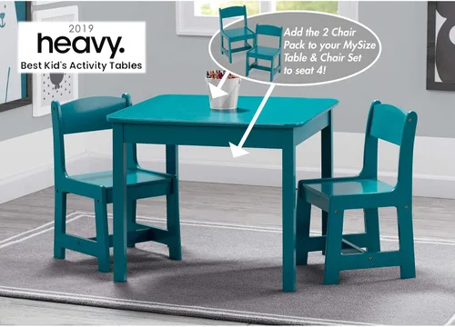 Miniatura 6 de Delta Children - MySize - Juego de mesa y 2 sillas de madera para niños, ideal para artes y manualidades, meriendas, educación en casa, tareas