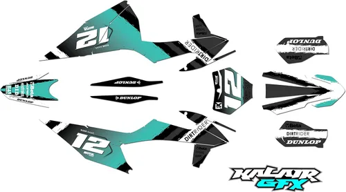 Miniatura 7 de Kit de gráficos para KTM Motocross 4-Stroke 250 SX-F, 350 SX-F y 450 SX-F años 2019, 2020, 2021 y 2022 Shear Series Magenta 16 Mil – Adhesivos