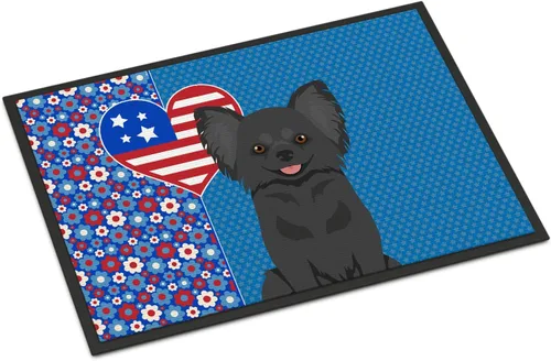 Miniatura 165 de Caroline's Treasures WDK5119JMAT Airedale Terrier USA - Tapete para interiores o exteriores, 24 x 36 pulgadas, tapete para puerta delantera