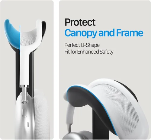 Miniatura 4 de Soporte para AirPods Max con modo de suspensión, soporte para auriculares de escritorio, aluminio, base antideslizante, protección ABS, superficie