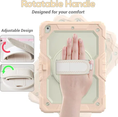 Miniatura 3 de BLOSOMEET Bonita funda para iPad de 9ª generación 2021 de 10.2 pulgadas con protector de pantalla de vidrio templado y soporte para bolígrafo, funda