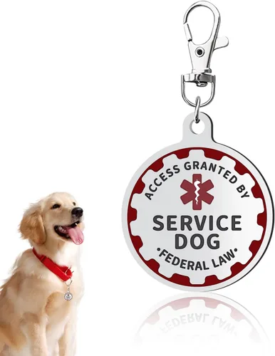Etiqueta de perro de servicio industrial para cachorros para animales de servicio, perros de apoyo emocional y perros de terapia, totalmente de