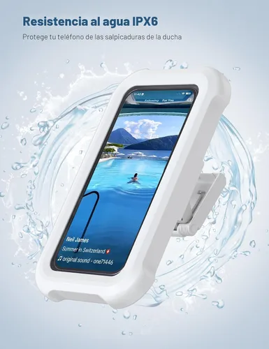 Miniatura 3 de Lamicall Soporte impermeable para teléfono de ducha, giratorio de 480°, retráctil, ajustable, soporte de pared para teléfono, soporte de pared