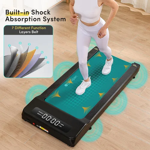 Miniatura 2 de LifeSpan Fitness Caminadora para debajo del escritorio, ultra silenciosa, para oficina en casa, 0.4 a 6 mph, capacidad de 400 libras Negro