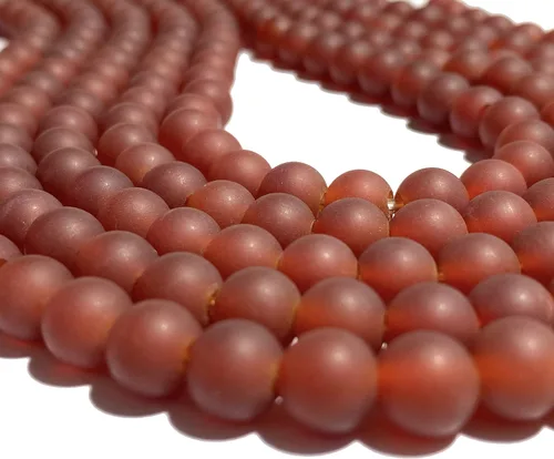 Miniatura 5 de ABCGEMS (agujero grande de 0.079 pulgadas, mate, no encerado) cuentas de cornalina de arándano madagasquino