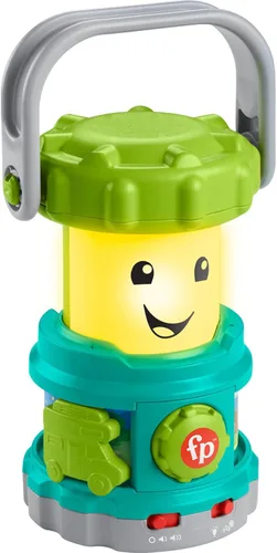 Fisher-Price Juguetes de aprendizaje para bebés Laugh & Learn - Farol de camping divertido, equipo de camping simulado con luces y música para bebés
