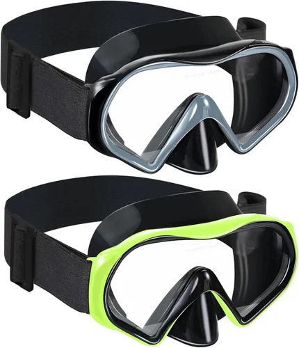 Miniatura 28 de Aegend Máscara de buceo para adultos y jóvenes, antivaho anti-UV, amplia visión, máscara de esnórquel para buceo, natación, esnórquel