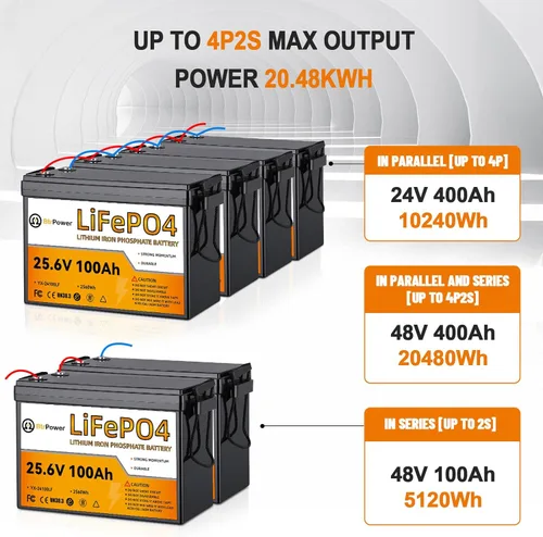 Miniatura 5 de Batería de litio de 12 V, batería LiFePO4 de ciclo profundo de 5000+ con BMS integrado de 100 A para almacenamiento en el hogar, motor de pesca por