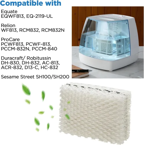 Miniatura 2 de Freeboy Wf813 Eqwf813 - Filtros humidificadores de repuesto para Equate Eqwf813 Eq-2119-Ul; Relion Rcm832 Rcm-832n; Procare Pcwf813; Protec Wf813
