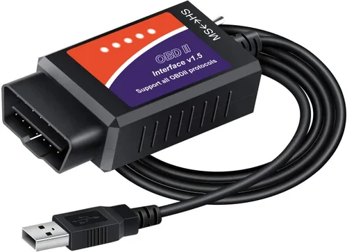 Adaptador USB ELM327 OBD2 Escáner para Windows, herramienta de escaneo de diagnóstico ELMconfig FoCCCus con interruptor MS-Can/HS-Can para vehículos