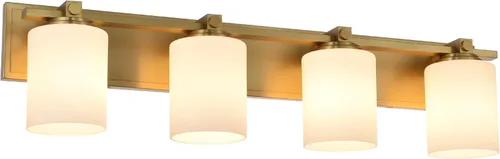 Miniatura 19 de Aplique de pared de 1 luz, elegante iluminación de pared en níquel cepillado, 1 luz de transición para tocador de baño con pantalla de vidrio opal