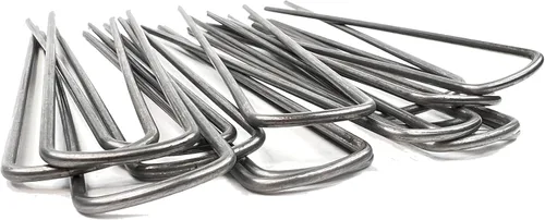 Miniatura 9 de Peach Country Estacas de jardín galvanizadas grapas de paisaje: estaca de césped y valla de 6 pulgadas - Suministros de jardinería resistentes a