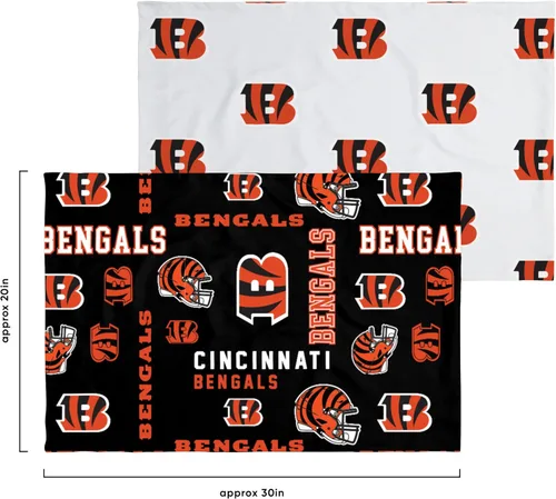 Miniatura 6 de FOCO Juego de ropa de cama unisex para adultos con logotipo del equipo de la NFL, sábanas y fundas de almohada, juego de ropa de cama de 5 piezas