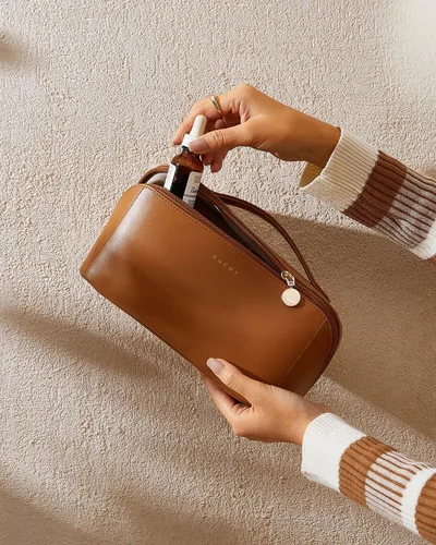 Miniatura 9 de EACHY Bolsa de Maquillaje de Viaje, Bolsas de Cosméticos de Gran Capacidad para Mujeres, Bolsa Portátil Impermeable que se Abre Plana, Bolsa de Aseo