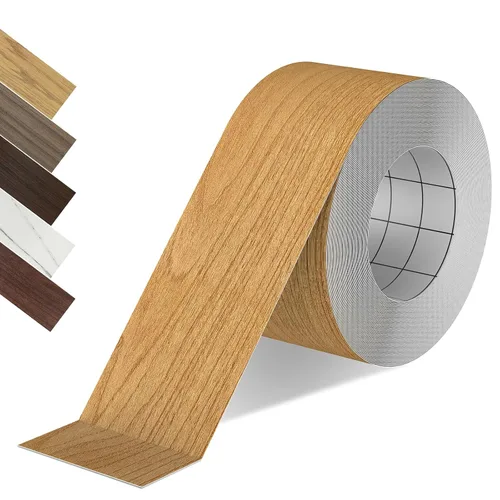 Miniatura 18 de Bandas de borde de PVC negro, rollo de 1 1/2 "x 10 pies - Borde flexible pre-pegado