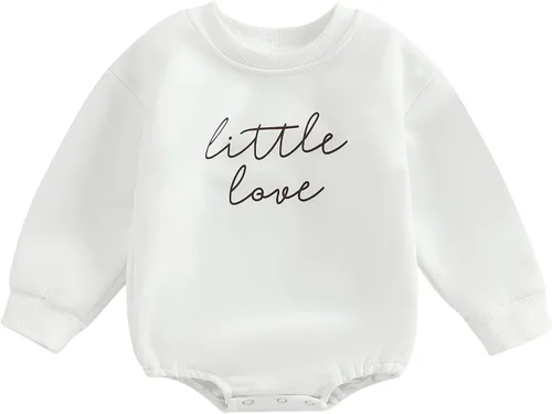 Miniatura 30 de FYBITBO Sudadera de cuello redondo para bebé niña y niño, mameluco de burbujas, camisa de manga larga, traje de San Valentín, ropa de otoño