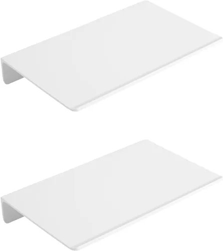 Miniatura 19 de JOOM Estante de pared de metal, flotante, 12" negro, pequeño, estantes de exhibición para almacenamiento (negro, 12 pulgadas)