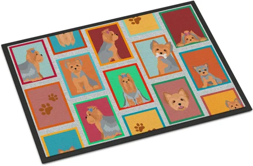 Miniatura 112 de Caroline's Treasures MLM1149MAT - Felpudo rojo Border Collie de 18 x 27 pulgadas, para interiores y exteriores, para entrada, antideslizante, Border