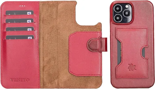 Miniatura 10 de Venito Florence - Funda de piel compatible con Samsung Galaxy S9, extra segura con bloqueo RFID, cartera desmontable para teléfono (gris decolorado)