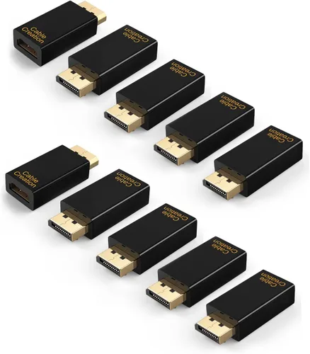 Miniatura 10 de CableCreation Adaptador activo DisplayPort a HDMI, adaptador DP a HDMI chapado en oro de 1080P (hombre a hembra) de 1.3 V, puerto de pantalla
