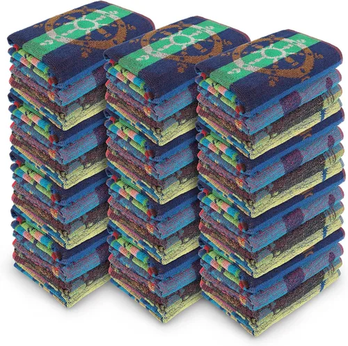 Miniatura 12 de Ipanema - Toalla de playa de viaje jacquard de rizo de 30 x 60 pulgadas, diseños surtidos, delfín, conchas marinas, peces, vela, 100% algodón