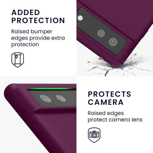 Miniatura 720 de kwmobile Funda Compatible con Google Pixel 6 Pro - Funda de teléfono de silicona TPU con acabado suave - Azul Arrecife