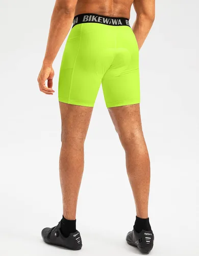 Miniatura 3 de Bikewa Ropa interior de ciclismo para hombre, con acolchado 3D, con bolsillos laterales