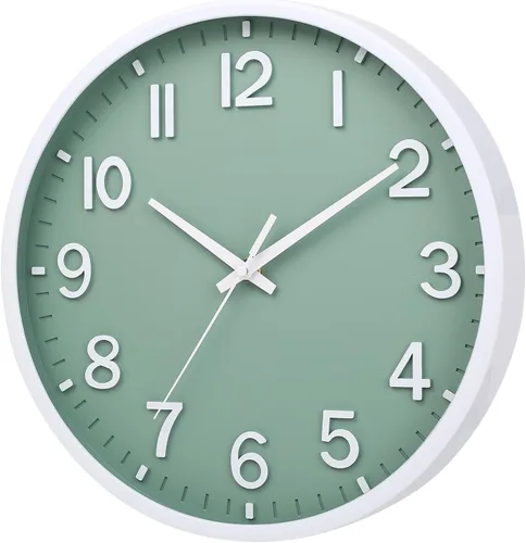 Miniatura 3 de Reloj de pared moderno de 8 pulgadas, funciona con pilas, reloj de pared silencioso sin tictac para sala de estar, dormitorio, cocina, oficina