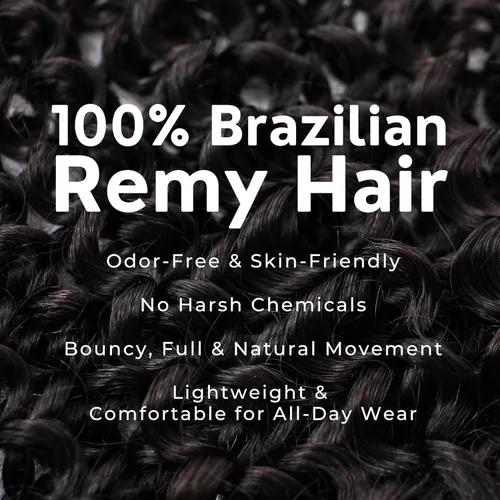 Miniatura 3 de SIYUSI Extensiones de Clip Kinky Straight, 100% Cabello Humano Remy Brasileño con Clips, Clips Invisibles Aptos para el Cuero Cabelludo, Marrón