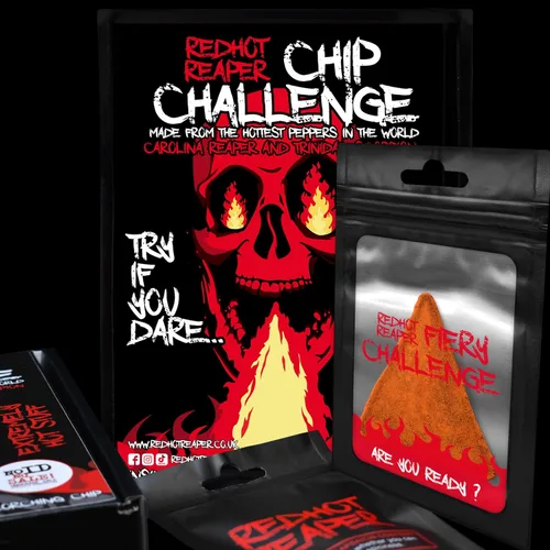 Miniatura 3 de Red Hot Reaper – 1x Chip Challenge Más Caliente Snack Carolina Reaper & Trinidad Scorpion - Super Spicy Hot Chip