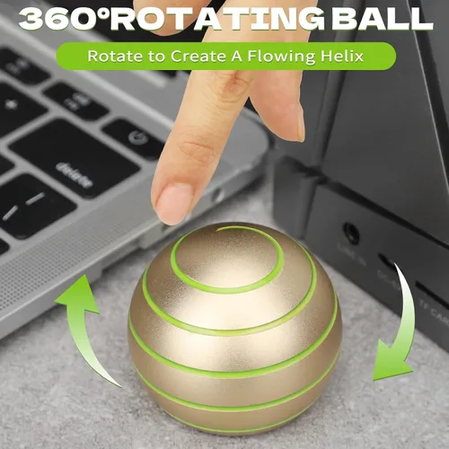 Miniatura 3 de Dilabnba Kinetic Spinner - Bola de juguete de metal para niños y adultos, cuerpo completo, ilusión óptica, alivio del estrés, giroscopio, regalo