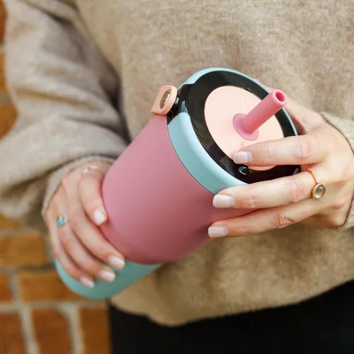 Miniatura 5 de BrüMate Resa - Vaso de viaje 100% a prueba de fugas de 25 onzas con asa y pajilla, popote suave flexible, funda de silicona para mayor durabilidad