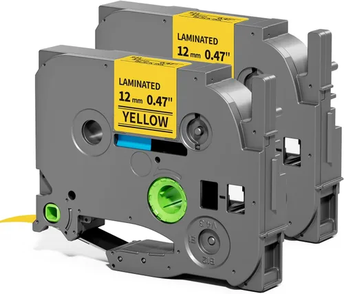 Miniatura 18 de Paquete de 6 cintas para etiquetar de 0.472 in, 0.47 pulgadas, repuesto para cinta de etiquetas Brother P Touch TZe131 TZ-131, compatible
